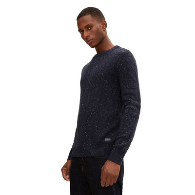 Tom Tailor Nep Structured Knitted Pullover | Blue