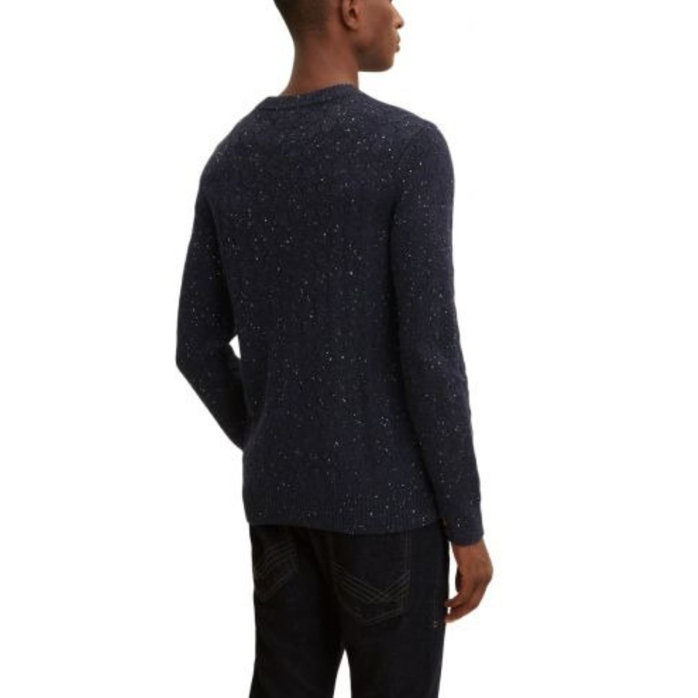 Tom Tailor Nep Structured Knitted Pullover | Blue