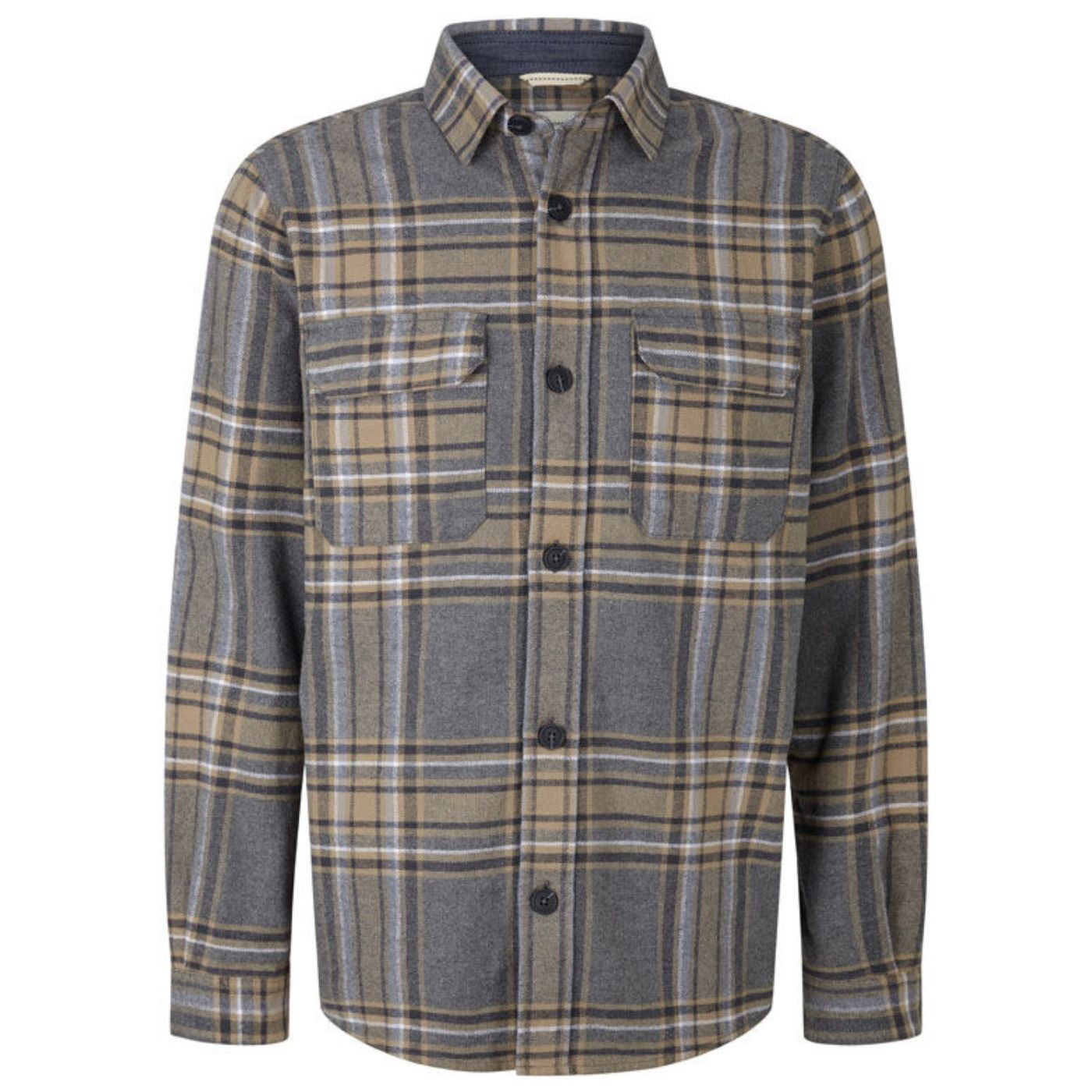 Tom Tailor Flanel Shirt | Grey Checked