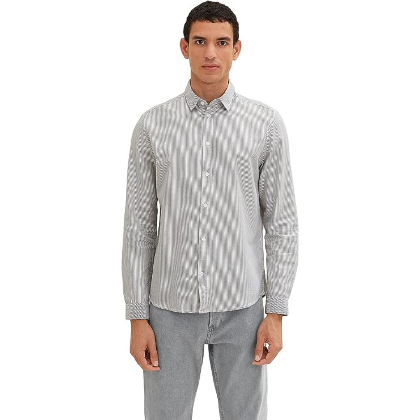 Tom Tailor Shirt | Grey-White