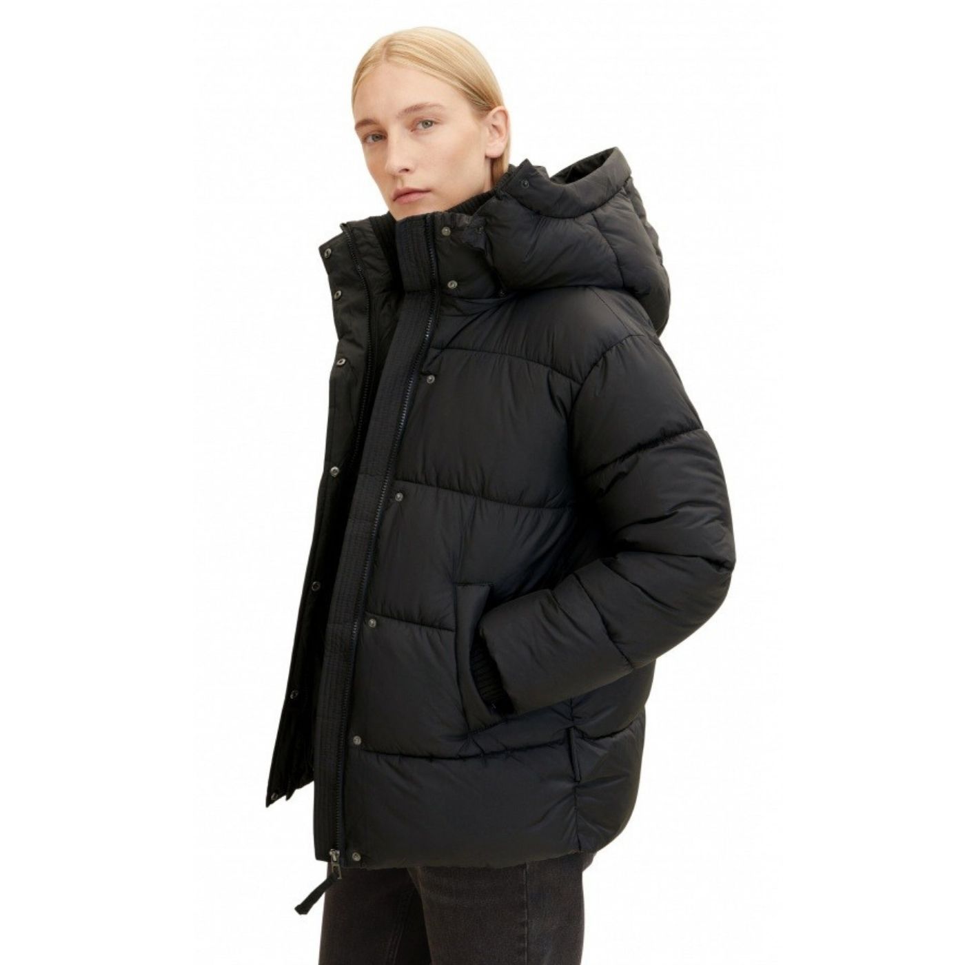 Tom Tailor Hooded Coat | Black