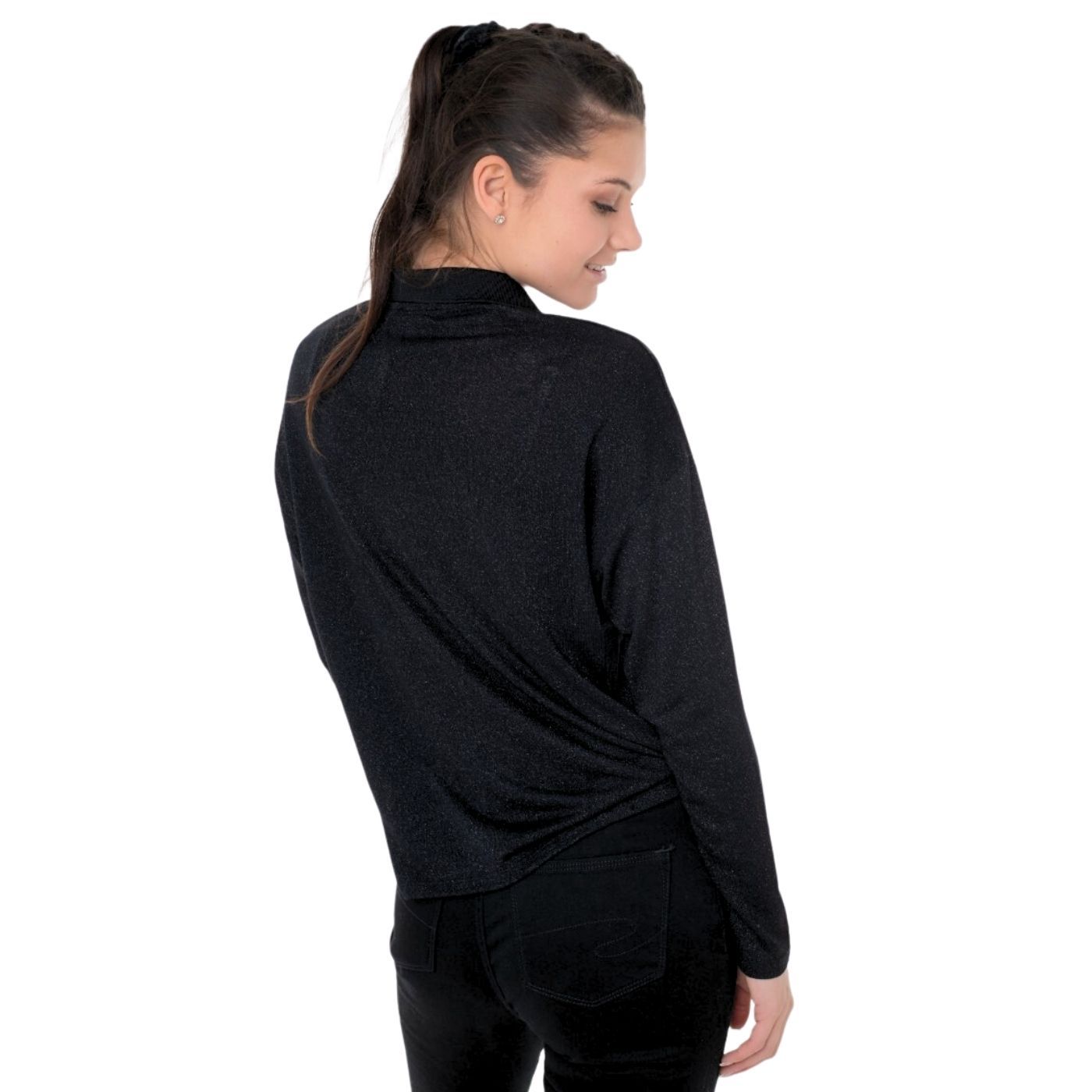 Tom Tailor Long Sleeve Top | Black