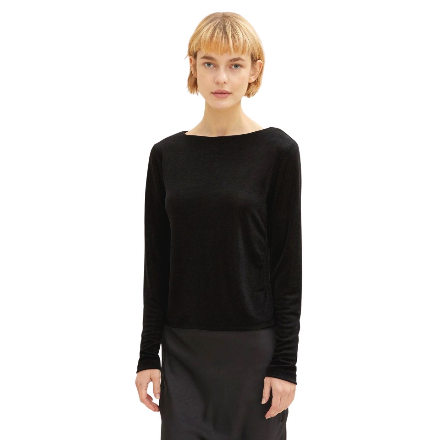 Tom Tailor Long Sleeve Top | Black