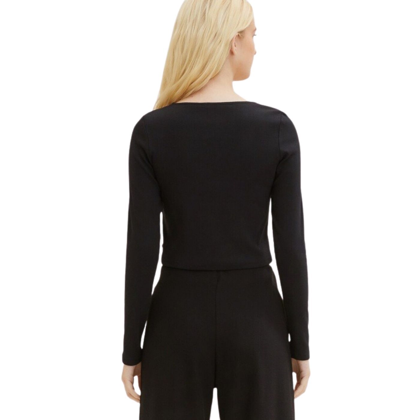 Tom Tailor Long Sleeve Top | Black