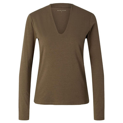 Tom Tailor Long Sleeve Top | Khaki