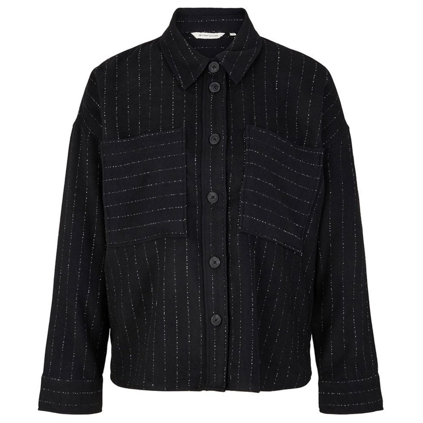 Tom Tailor Stripe Blazer | Black