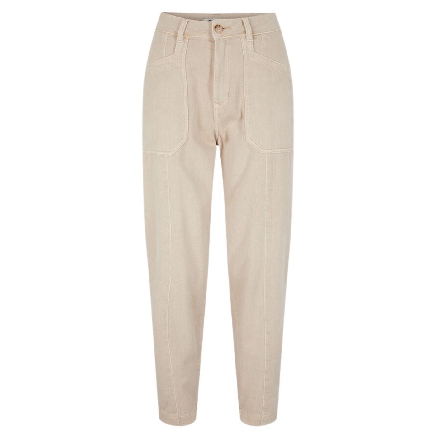 Tom Tailor Barrel Mom Fit Trousers | Beige