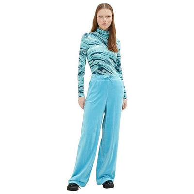 Tom Tailor Velvet Palazzo Trousers | Blue