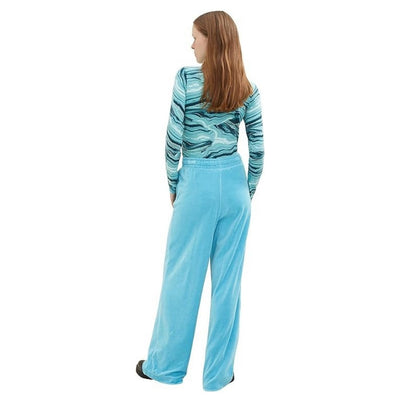 Tom Tailor Velvet Palazzo Trousers | Blue