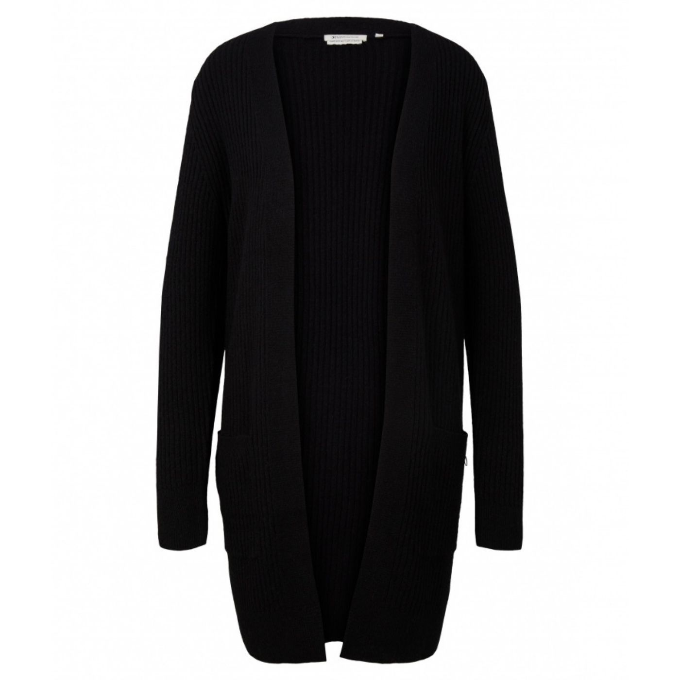 Tom Tailor Long Cardigan | Black