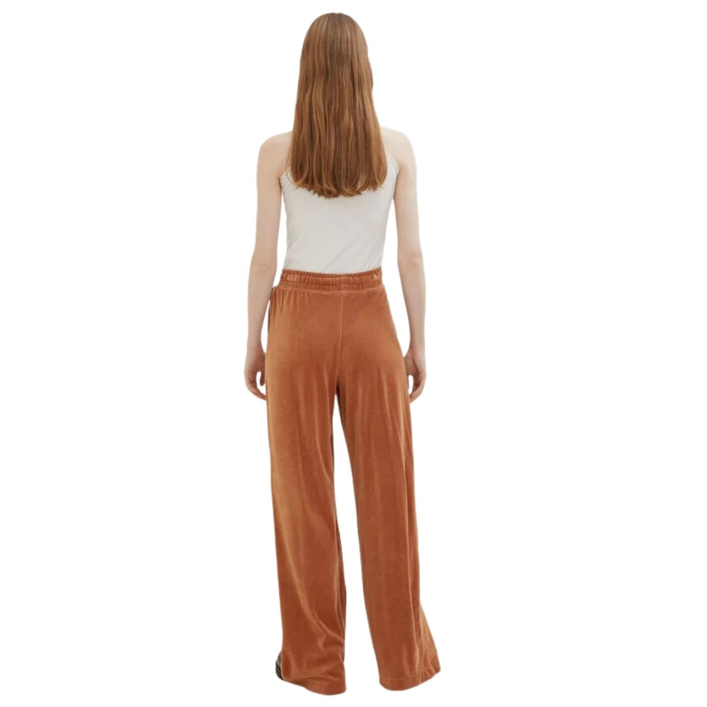 Tom Tailor Velvet Palazzo Trousers | Brown