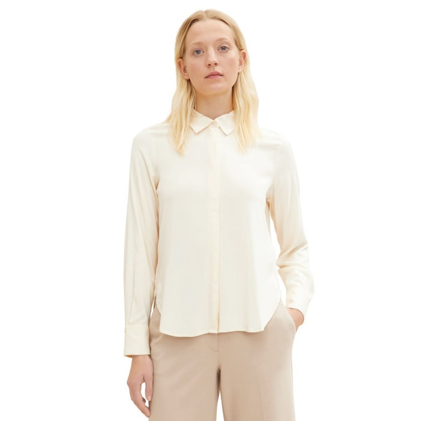 Tom Tailor Long Sleeve Blouse | Cream