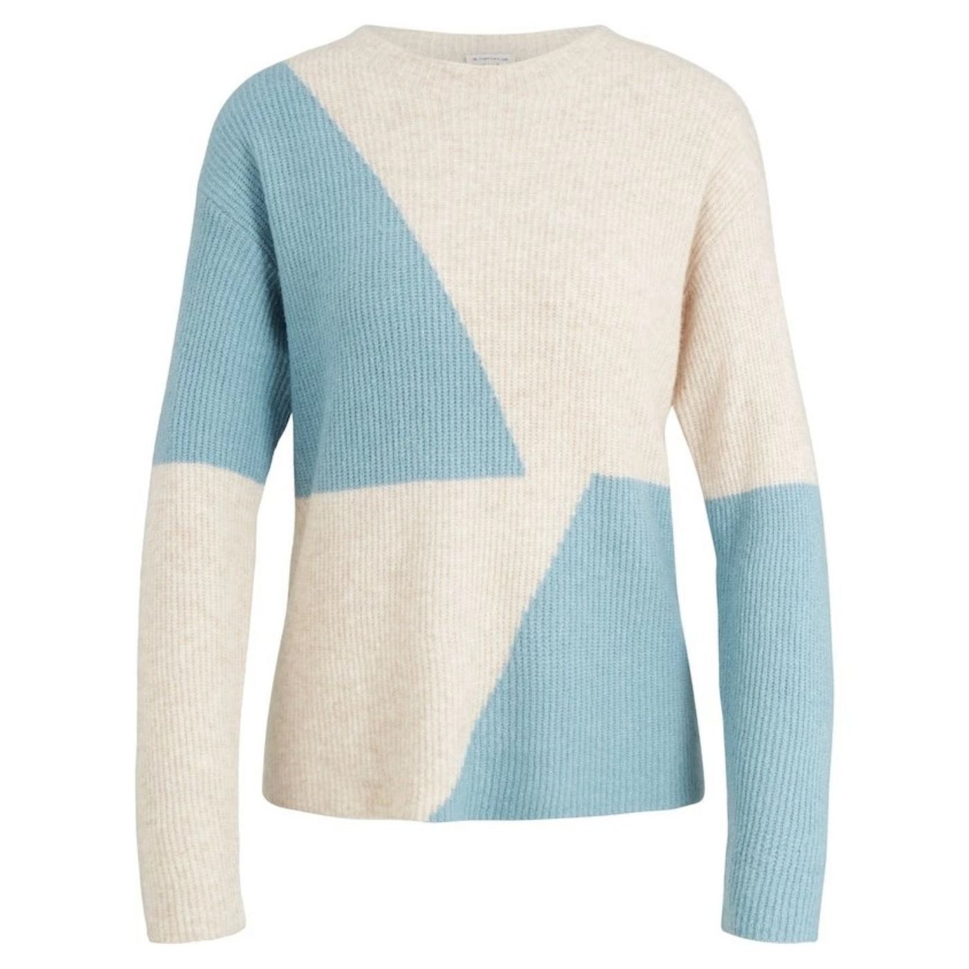 Tom Tailor Knitted Pulover | Beige-Blue