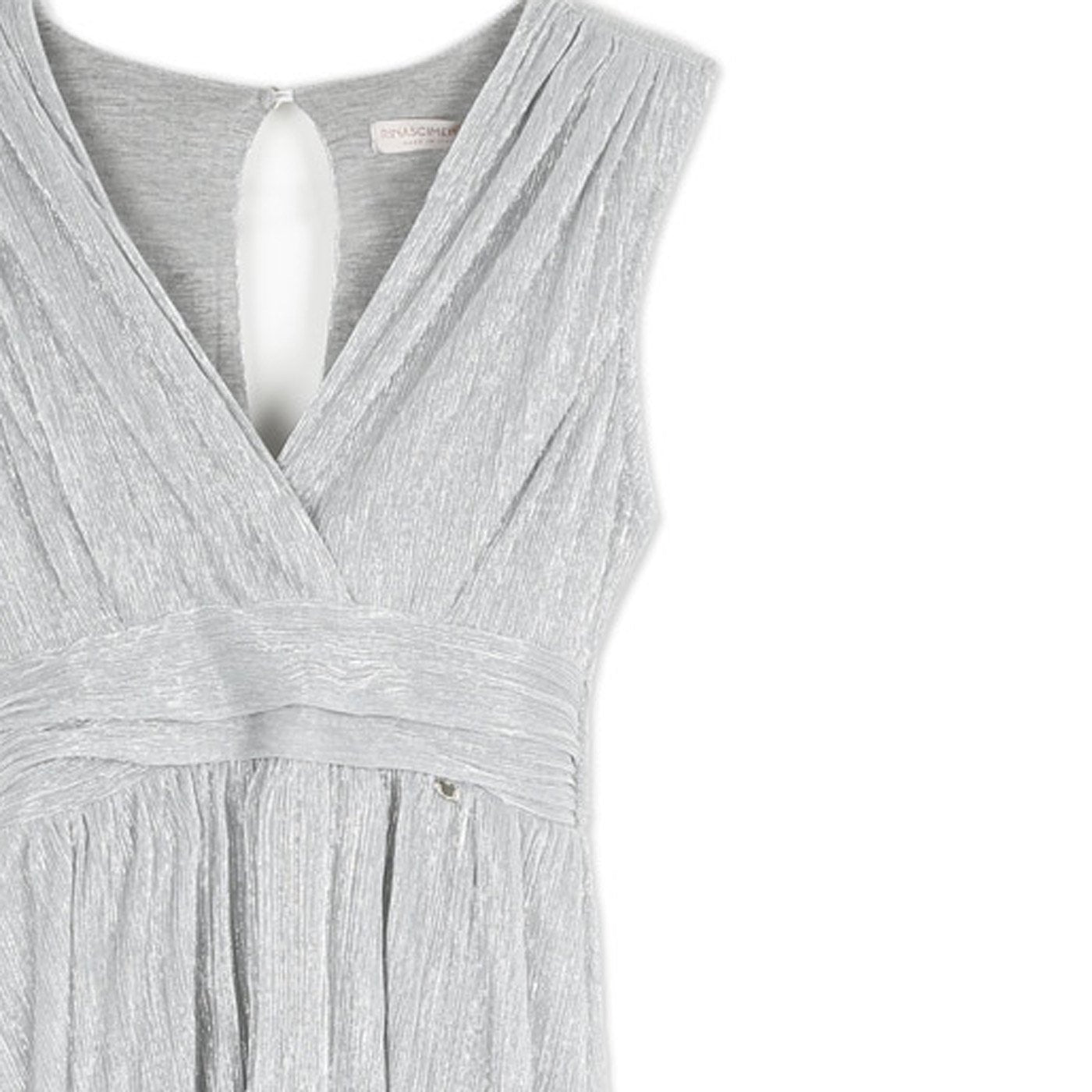 Rinascimento Sleeveless Maxi Dress | Silver
