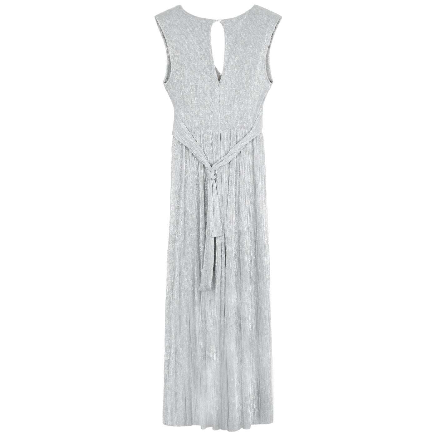 Rinascimento Sleeveless Maxi Dress | Silver