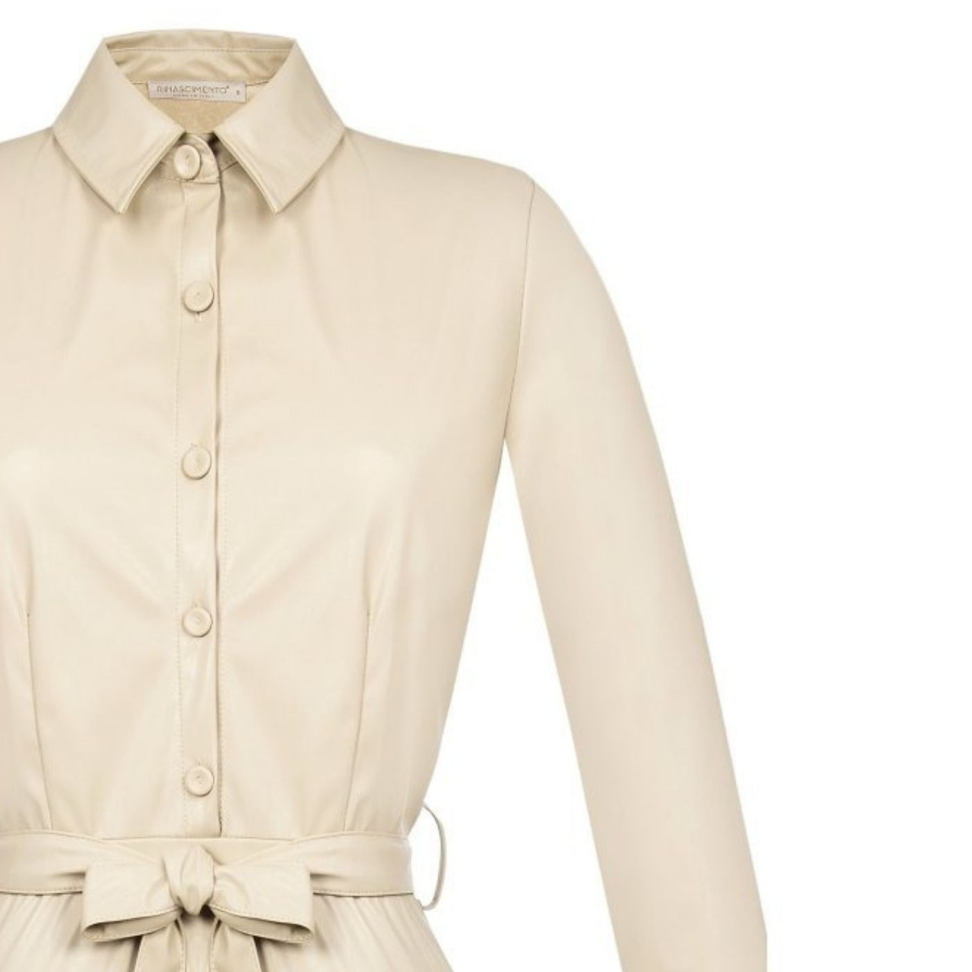 Rinascimento Eco Leather Dress | Beige