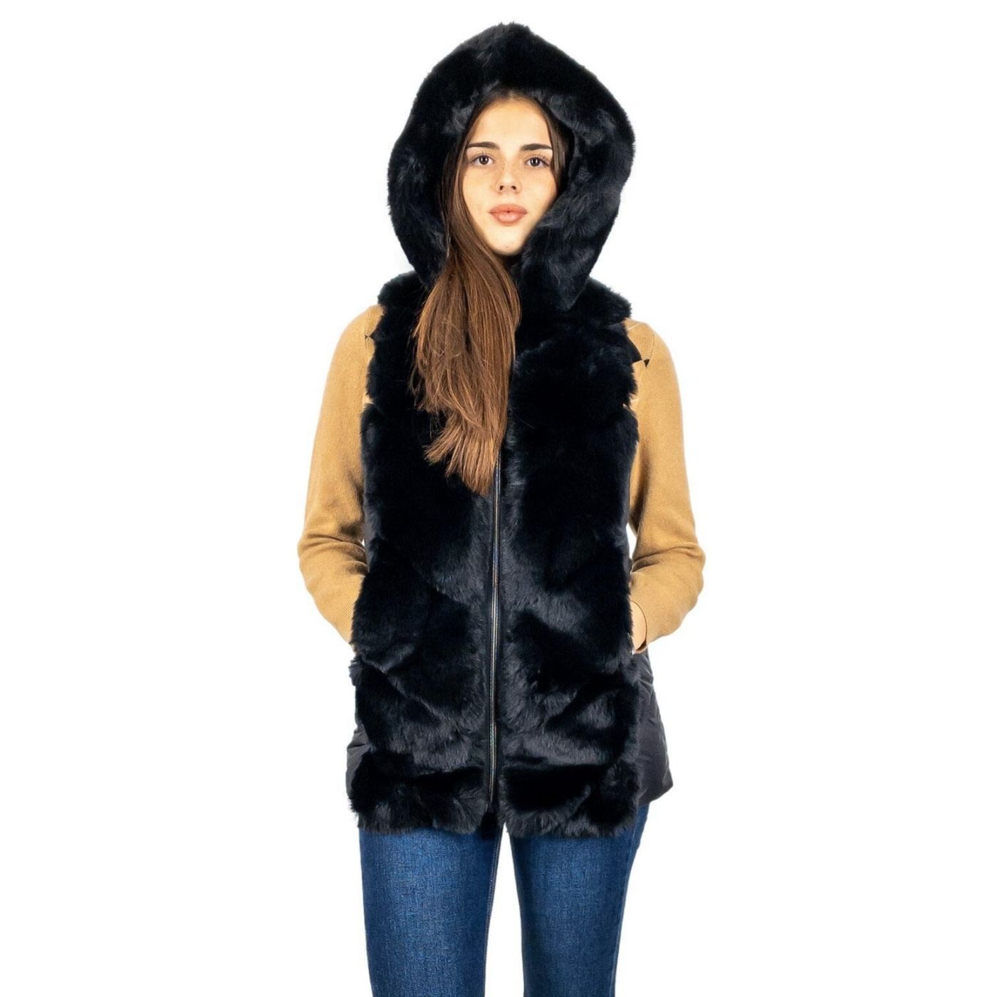 Rinascimento Hooded Vest | Black