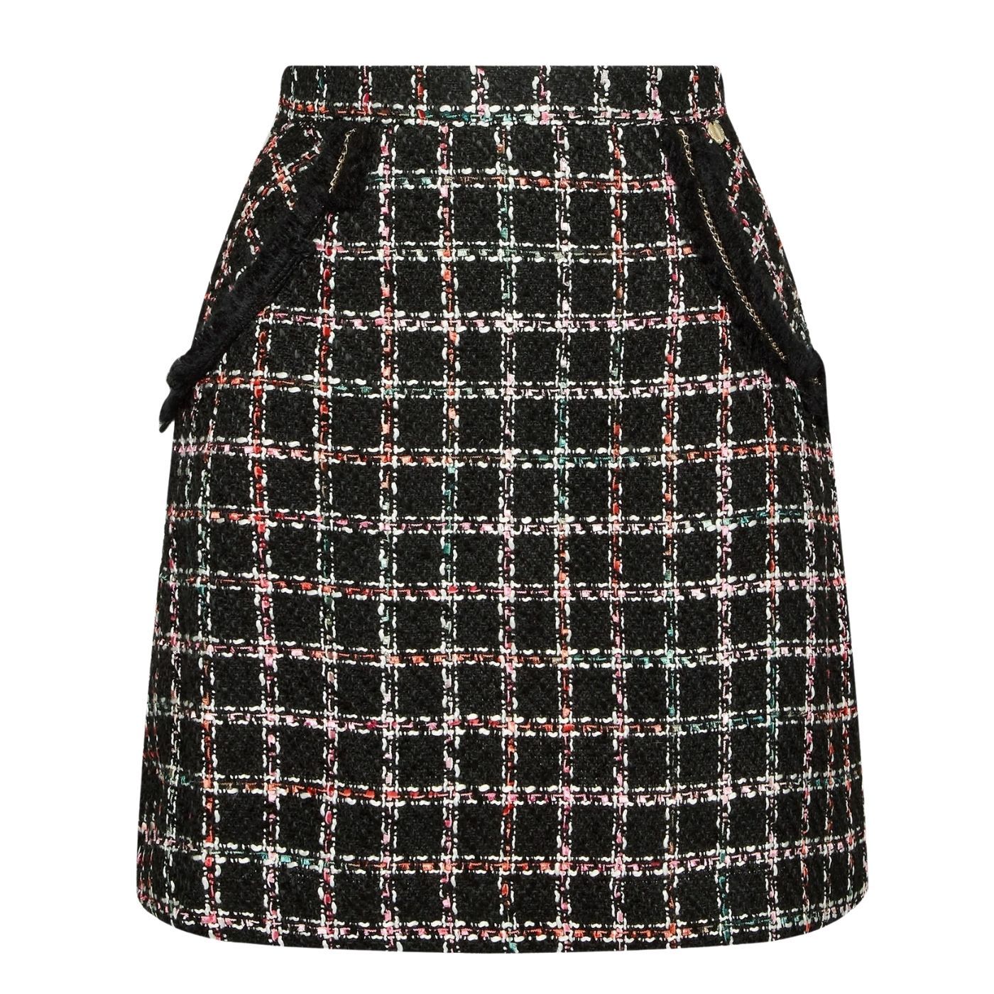 Rinascimento Checked Skirt | Black