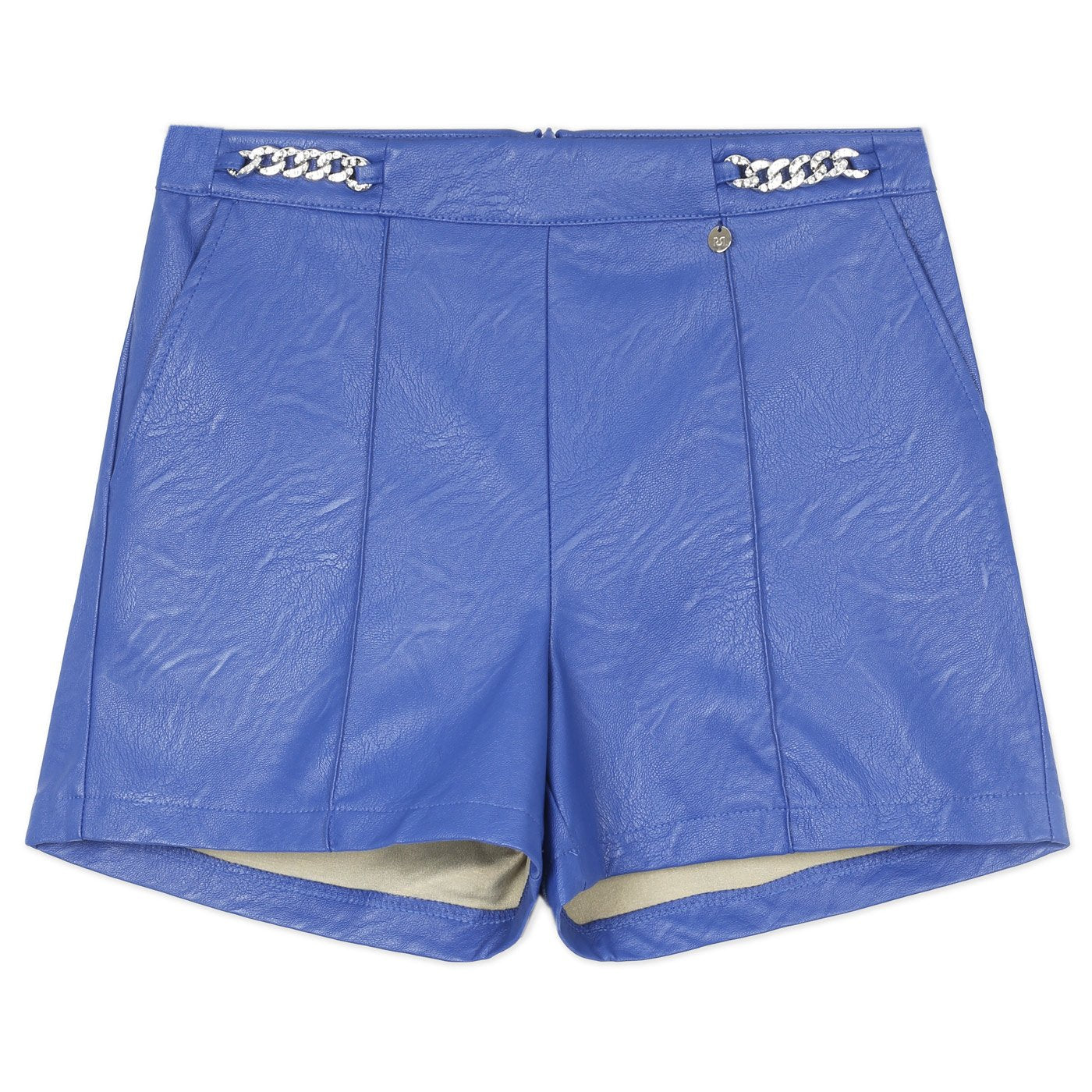 Rinascimento Eco Leather Shorts | Blue