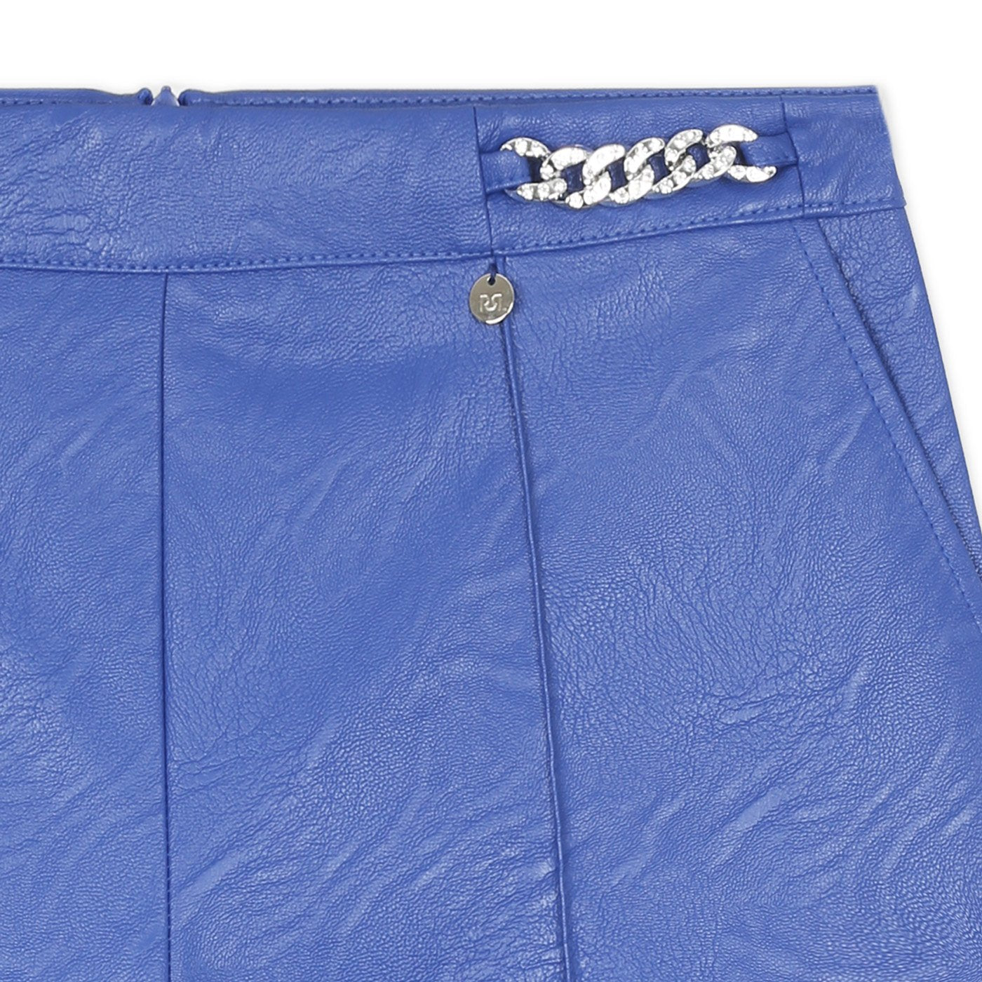 Rinascimento Eco Leather Shorts | Blue