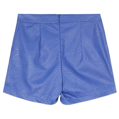 Rinascimento Eco Leather Shorts | Blue