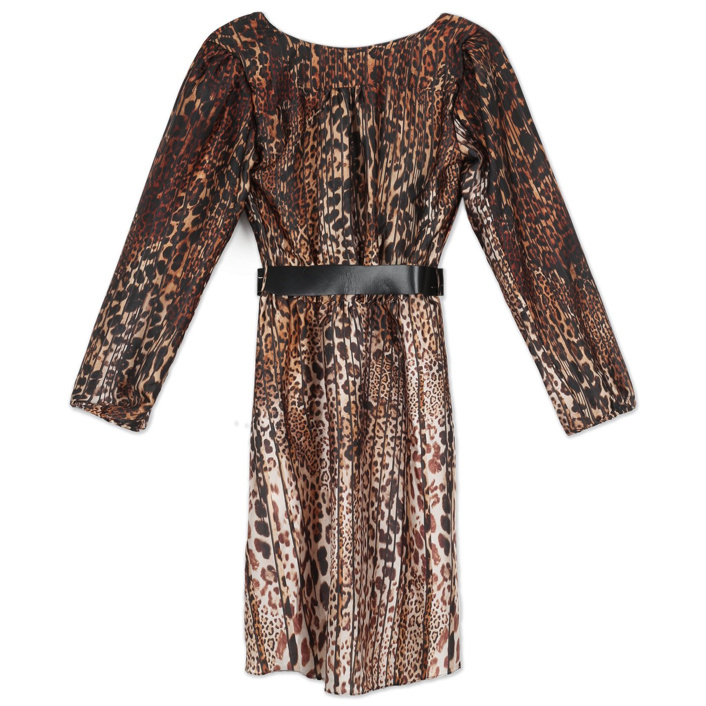 Rinascimento Long Sleeve Dress | Black Brown