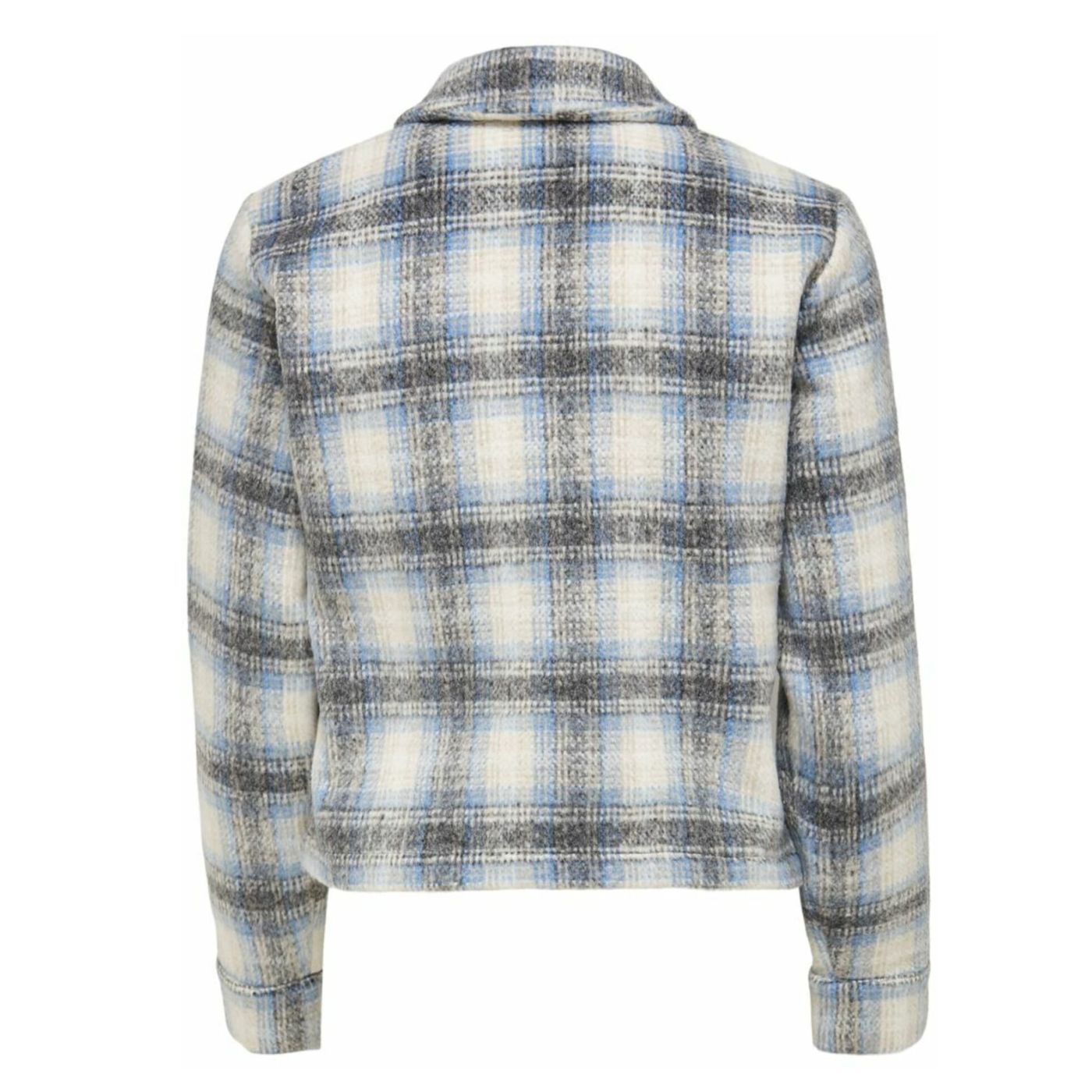 Only LOU SHORT CHECK JACKET Blue