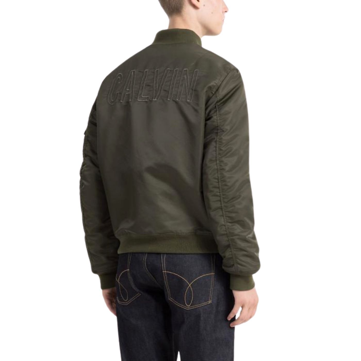 Calvin Klein Bomber Jacket | Khaki