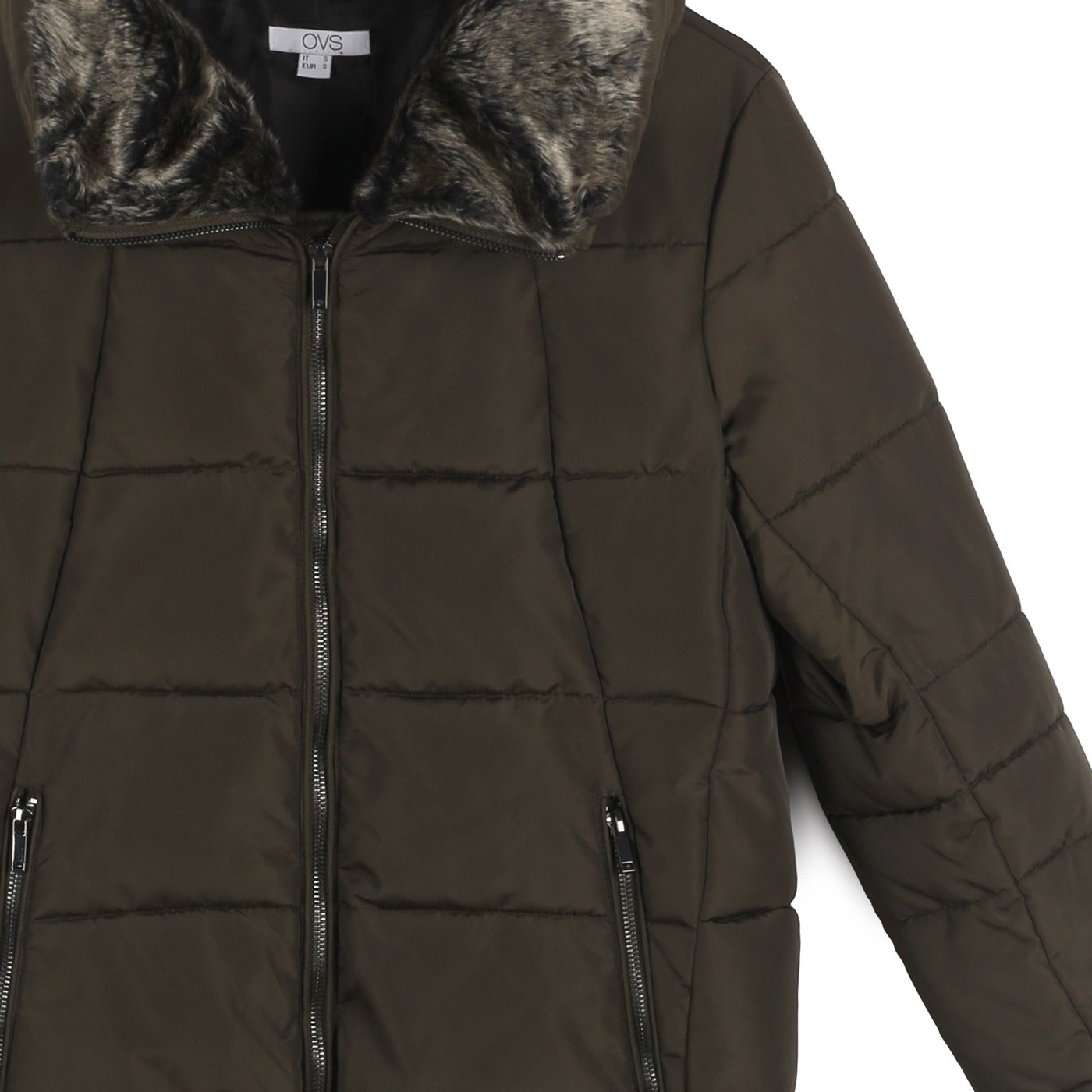 OVS Long Winter Coat | Khaki
