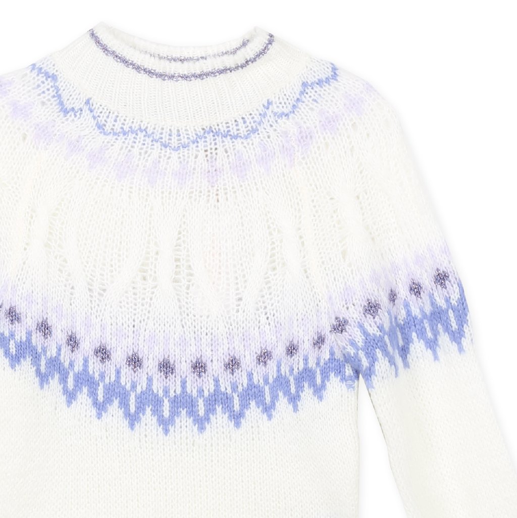 Rinascimento Knitted Pulover | White Purple